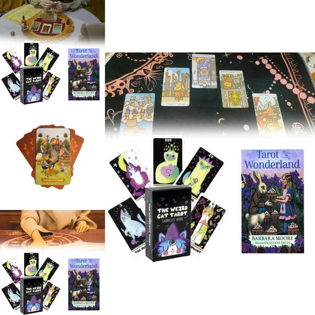 The Weird Cat Tarot In Wonderland Cards With Card Box For Collectors And Gift Use