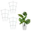 Potted Ladder Support For Plants Flowers Steel Stake Green 3pcs