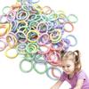 100 bunte Haargummis für Kinder, schonend zum Haar, große Menge, stilvoll, ohne Krawatte, perfekt für den täglichen Gebrauch, Kindergarten oder den Alltag
