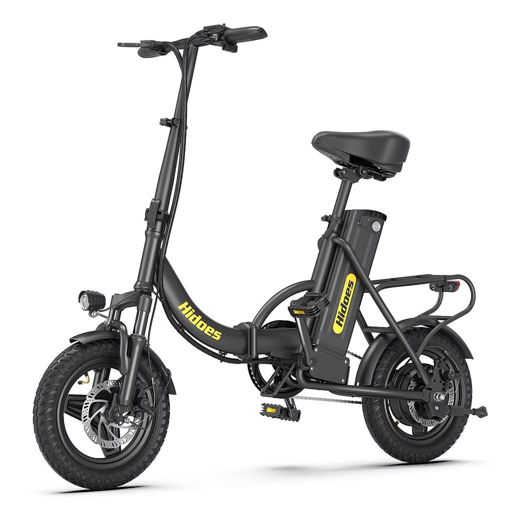 Hidoes HD- C5 Bicicleta Elétrica Dobrável para Deslocamento na Cidade Motor de 250W Bateria de 36V10.4Ah Velocidade Máxima de 25KM/H Pneus Off-road de 14 Polegadas Carga de 120kg Bicicleta Elétrica Unissex