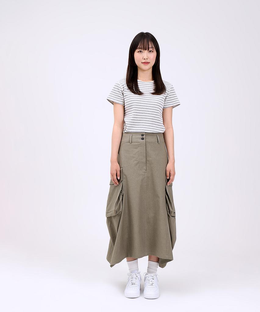 Peullopiendiseukeu Waffle Stripe Tee_Gray