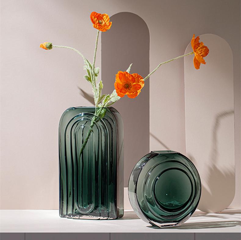 Creative Nordic Modern Glass Vases Living Room Dining Table Hydroponic Flower Inserts Home Decoration Special-shaped Ornaments
