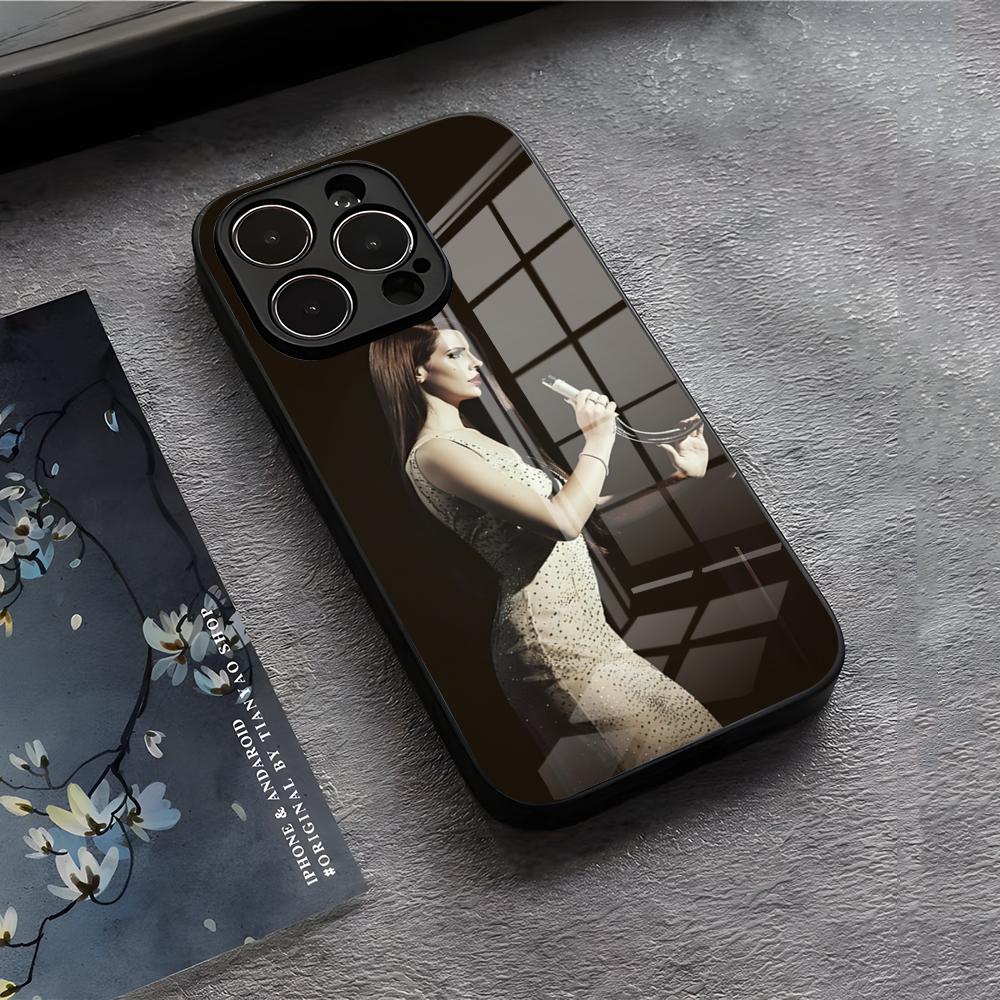 Lanas-w-Del-R-Rey Phone Case For IPhone 17 Air 16 E Pro Max 15 14 13 Mini 12 Pro 11 Max Plus Black Glass Cover
