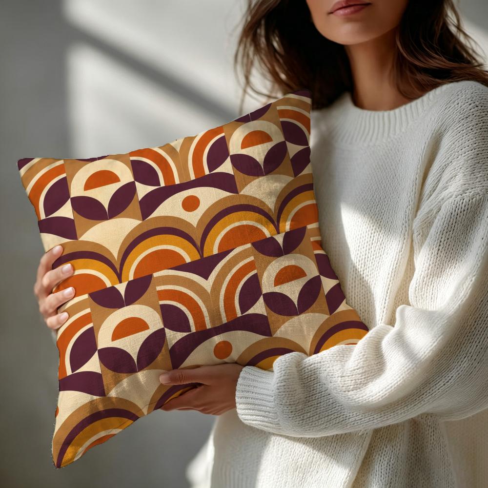 Pattern Ss Retro Geometric Cushion Cover Patterned Cushion Cover Romantic  Cozy Home Sofa Decoration