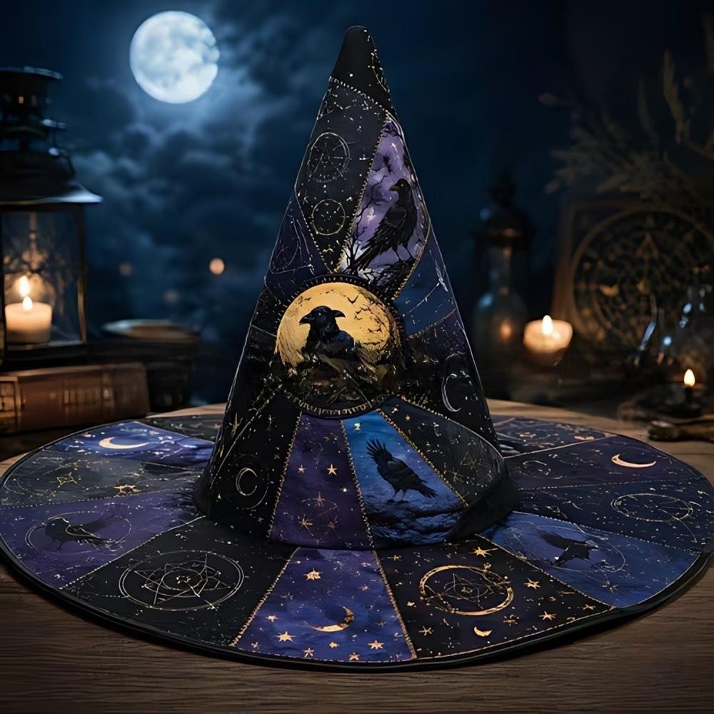 Cosplay Halloween Witch Hat Wide Brim Party Hat Halloween Accessories Festival Hat  Cosplay Party