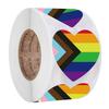 500pcs DIY Paper Flag Decorations Love Rainbow Progress Self Adhesive Heart Shape Envelope Seals Pride Stickers LGBTQ Gifts Gay
