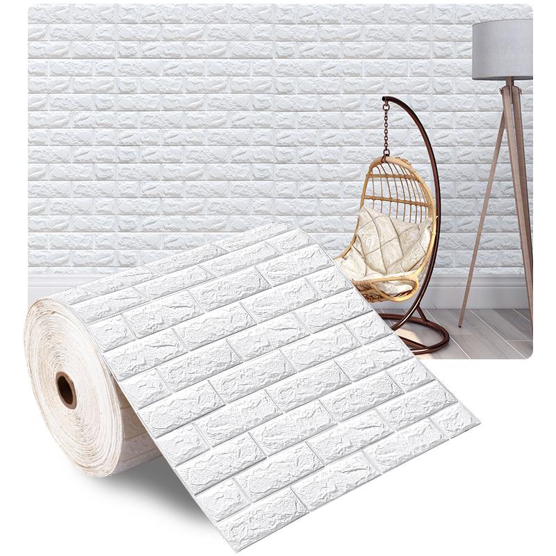 Home Decoration 3D Brick Wall Sticker Self-adhesive Wallpaper DIY Wall Decor for Kitchen Kids Room Bedroom Decor