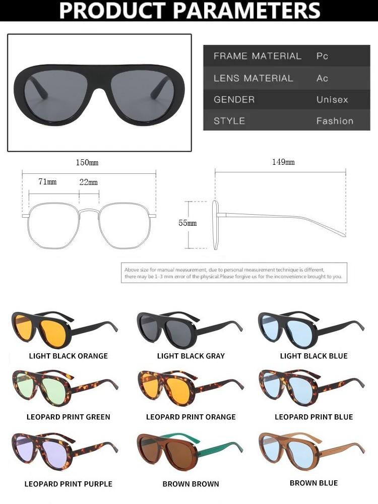 Vintage Retro Round Sunglasses for Women Men Classic Vintage Oversized Pilot Frame Tea Color Lens UV400 Luxurious Brand Trend Unisex Design Sunglasses
