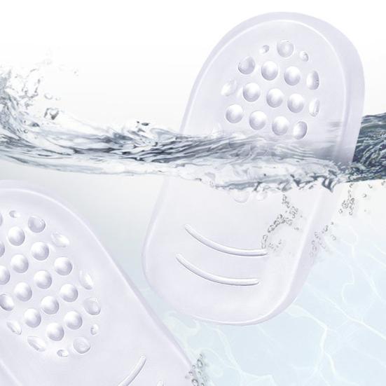 1 Pair Heel Protectors Thickened Elastic Super Soft Bounce Transparent Anti-Friction Invisible Sticky Shockproof High Heel Pads Shoes Accessory