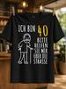 Gerunisex 40th Birthday Joke Stick Figure With Cane And Please Help Me Cross The Street Quote Funny Unisex All Tshirt