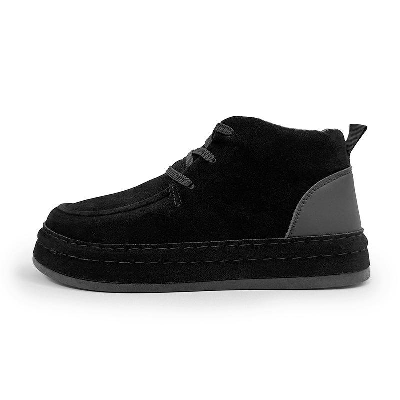 Autumn and Winter New Beef Suede Casual Men's Leather Shoes, Leather Bag Outsole Full of Luxury Men's Shoes, Durable Shoes