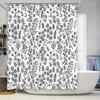 Vintage Style Black and White Floral Shower Curtain for Bathroom Decor Home Textiles