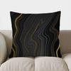 Home Decor Black &amp; Gold Marbled Pattern Throw Pillow Pattern Cushion Cover Suitable For Sofa Bedroom Car Pillow Cover