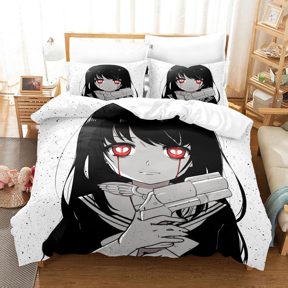 New 3d Print Anime Magical Girl Site Duvet Cover Bedding Set Polyester Pillowcases Quilt Cover Home Decor Gift Twin King Queen