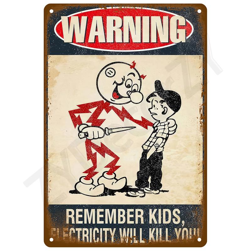 Metal Sign Vintage Tin Metal Sign Retro Wall Art Decor for Man Cave Bar Home Outdoor Indoor Bathroom Mural Poster