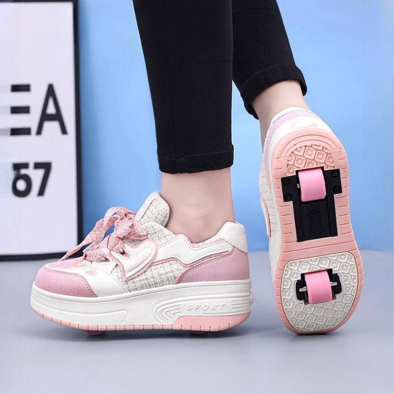 Inline Skate Shoes Neutral Roller Sneaker Girls' Sports 2 Wheels Roller Shoes 2025 New Children's Ice Skating Shoes with Wheels