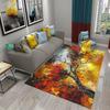 Tree Oil Painting Pattern Non-Slip Carpet Doormats for Kitchen Bathroom Living Room Bedroom Decor Floor Mat Rugs