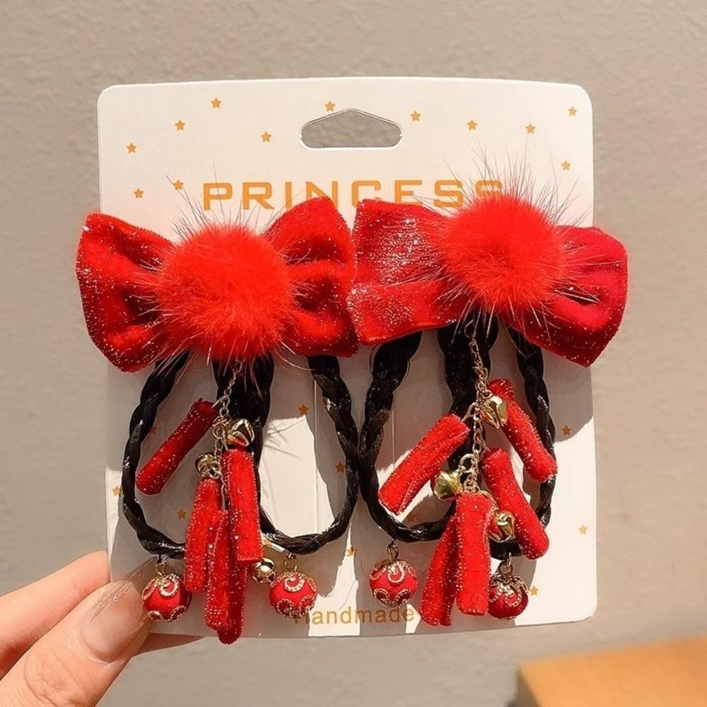 Tassels Chinese Tassel Fan Hairpin Bow New Year Bow Hairpin Masquerade Party