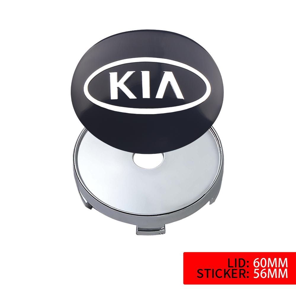 4Pcs 56/60/65/68MM For KIA Rio Ceed Sportage Cerato Soul VBNUY5 Sorento Picanto Optima Car Wheel Center Hub Caps Wheel Cover Sticker