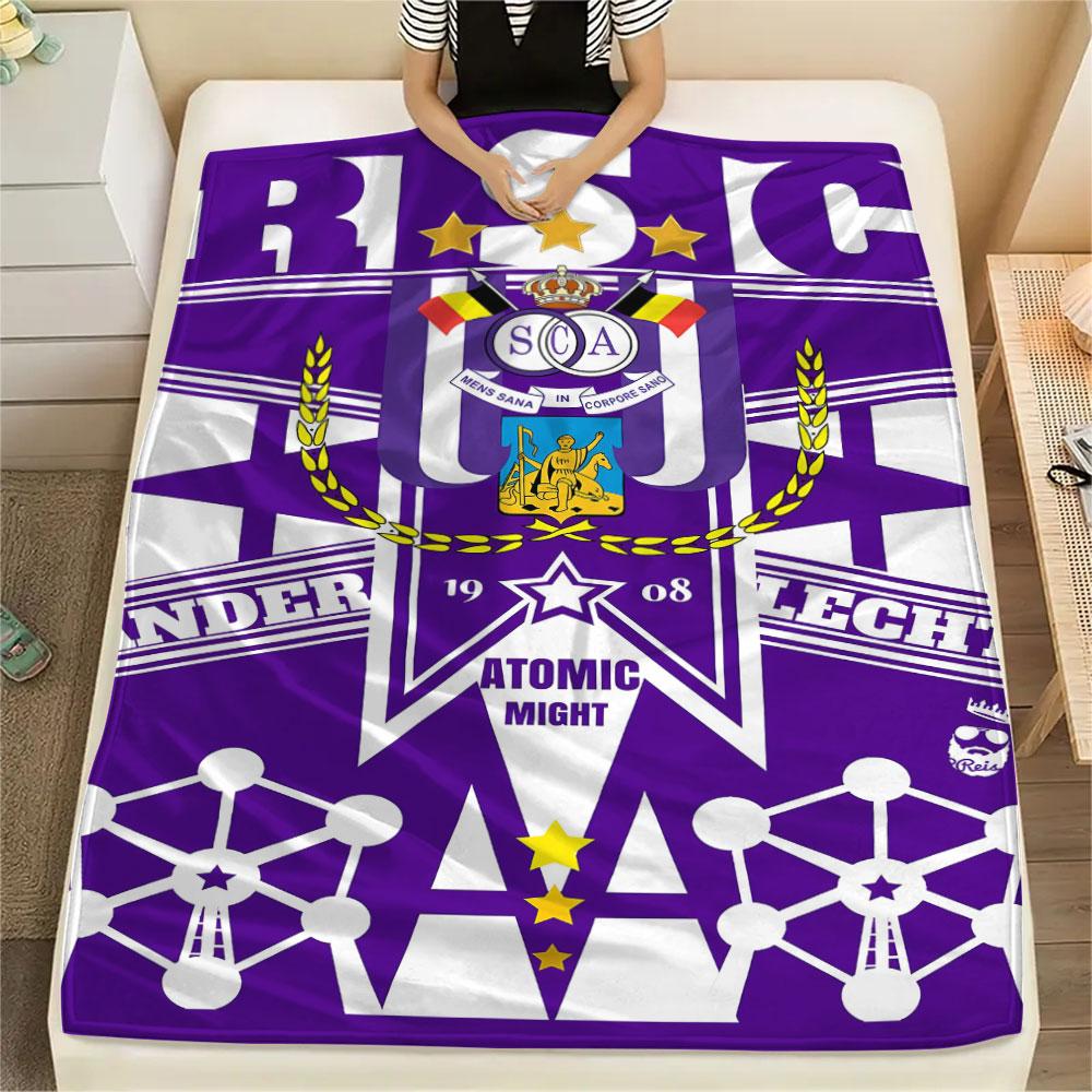 1PC Royal Sporting Club Anderlecht Patterned Flannel Blanket Suitable For All Seasons for Home Decor Warmth and Comfort Gifts Holiday Present