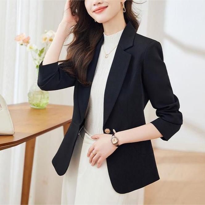 Women's Spring and Autumn New Fashion Popular High-end Casual Suit Top Small Man Korean Version
