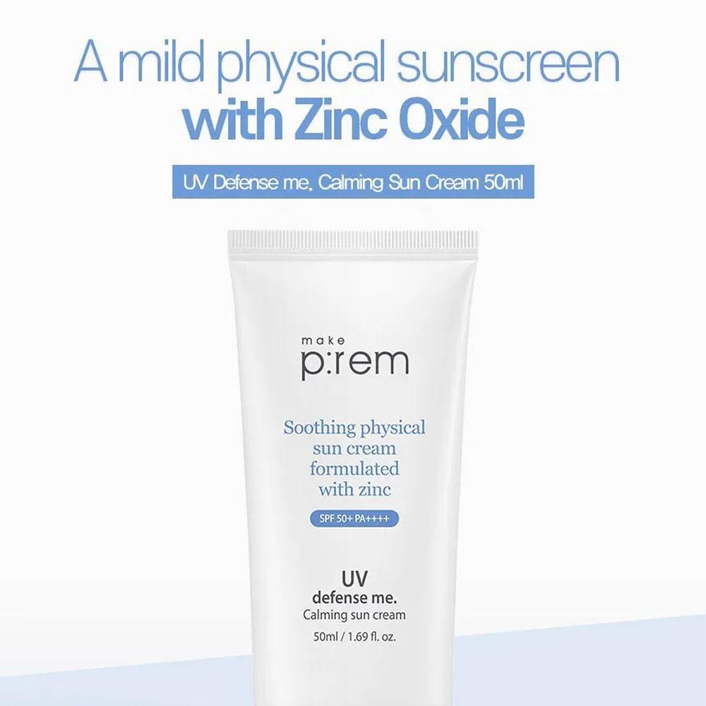 Make P:REM Protetor solar calmante UV Defense Me 50ml (SPF50 +)