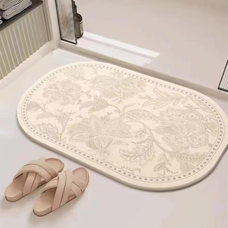 Silica Mud Plant Simple Style Soft Waterproof Floor Mat, Suitable For Kitchen Floors, Bathroom Mats And Carpets.