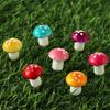 Ornament Stakes Resin Crafts Artificial Foam Miniature Figurine Mini Mushroom Potted Plants Decor