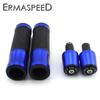7/8 Inch Motorcycle Handle Grips With Bar End Cap Racing Moto CNC Aluminum&Rubber Motorbike Handlebar Grips Motorcycle