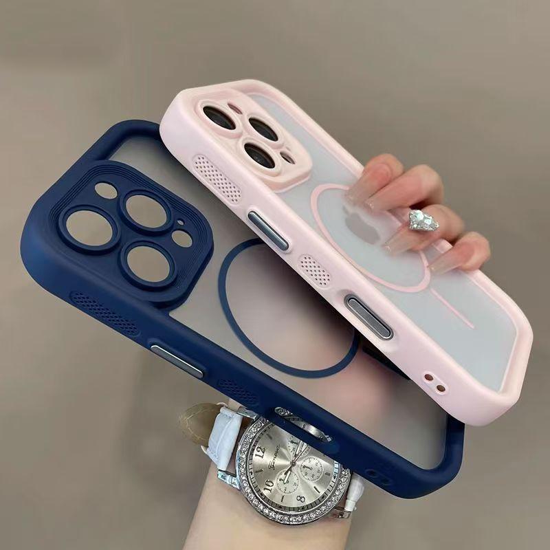 Luxury Matte Magsafe Transparent Phone Case For iPhone 17 16 15 14 Plus 13 12 Pro Max 11 17Air Magnetic Shockproof Bumper Cover