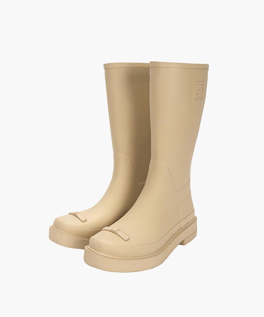 Margesherwood Ribbon Rubber Boots Long_Beige