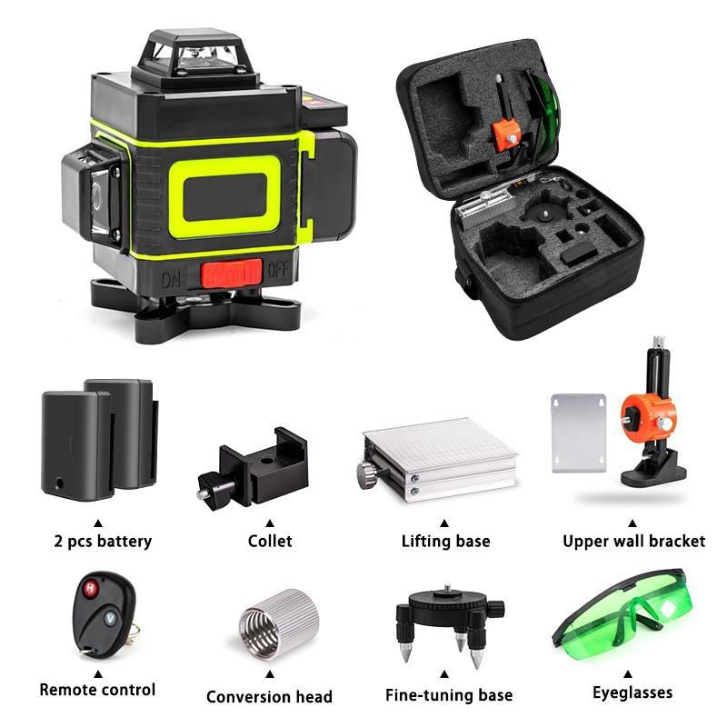 High-Precision 16-Line Green Laser Level for Indoor & Outdoor Use