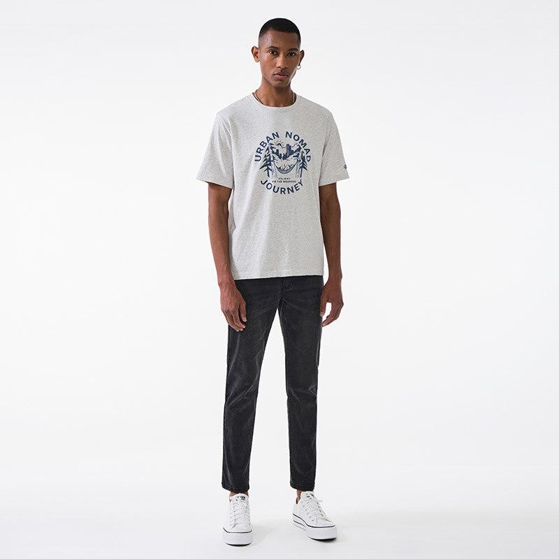 STCO Diems Preppy Graphic Round T-Shirt Gray (Classic Fit)_Dtsub53Csg