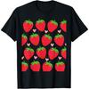Fraises et Cœurs Motif Cœur de Fraise T-shirt Fraise