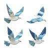 Wood Pigeons Wall Decors Wooden Wall Decors Beach Coastal Theme Wall Art Flying Bird Wall Sculpture for Home Bathroom