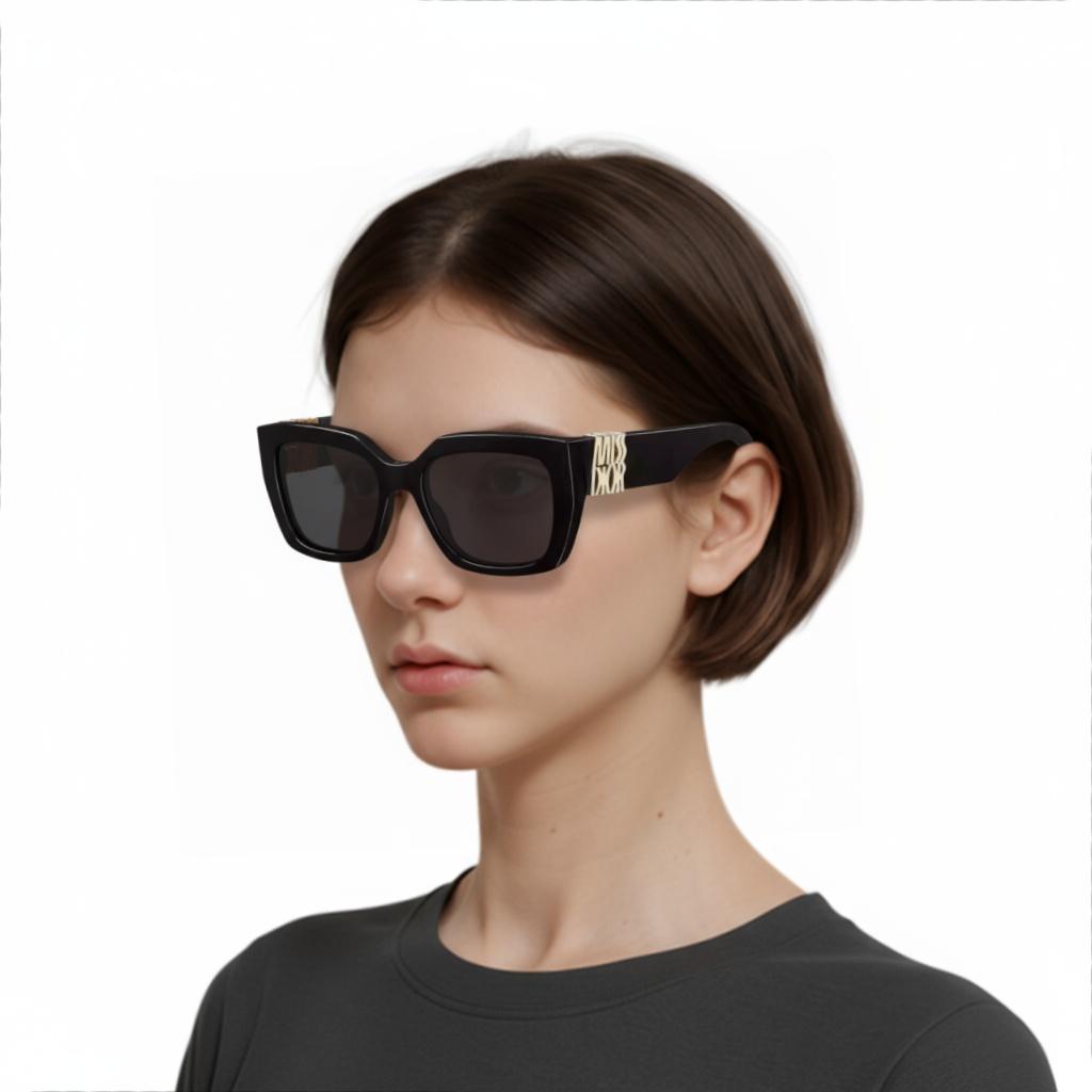 Dior Miss S2I Logo Square Sunglasses Women sunglasses Black MISSDIORS2F-10A0