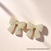 Gold-Plated Brass Earrings with 5A Zircon and Micro-Paved Bow Design