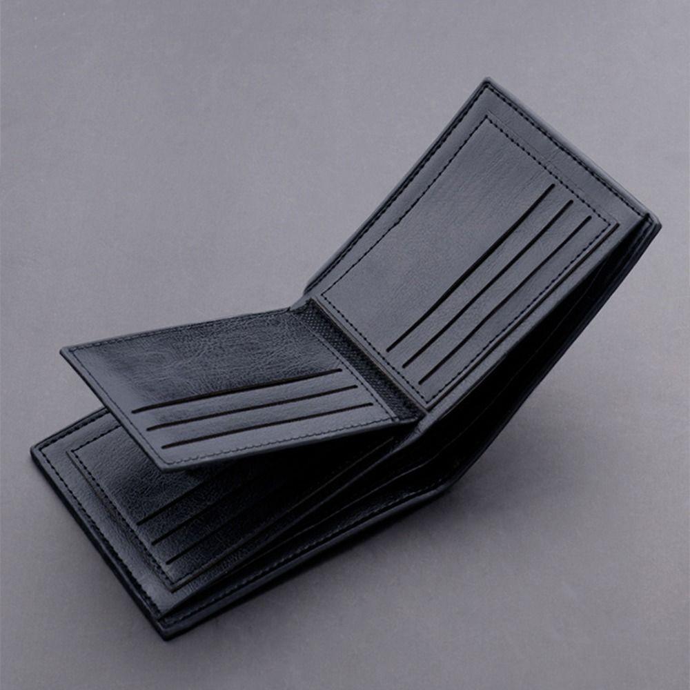 Soft 2 Fold Purse Thin Male Leather Purse Fashion Male  Coin Pocket  Daily Use