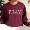 Christian Pray Sweatshirt Damen Pullover der Bibel Gebetsshirt Betende Frauen Rundhals-Sweatshirt Jesus Kirche Hoodie Pullover