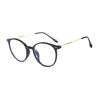 3PCS Ultralight TR90 Steel Wire Leg Finished Myopic Eyeglasses Women Transparent Gray Color Oval Shape Short-sighted Glasses