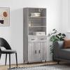 Highboard Gray Sonoma 69.5 x 34 x 180 cm Particleboard