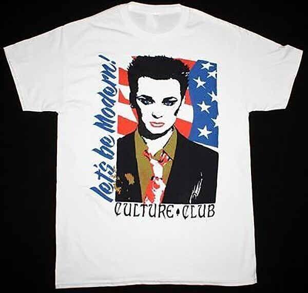 New CULTURE CLUB LET'S BE MODERN BOY GEORGE Black All Size T-Shirt AH226 Unisex T-Shirt