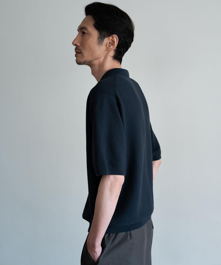 BLANKROOM Torren Poloshirt Strick_Marine