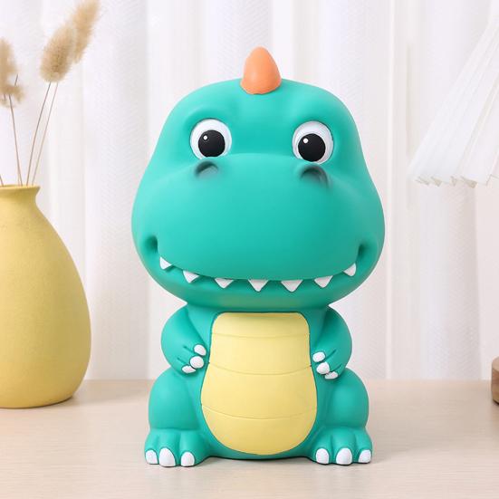 Dinosaur Piggy Bank Large Capacity Save Money Storage Holder Multifunctional Vinyl Money Saving Pot Children Cartoon Piggy Bank Boys Girls Birthday