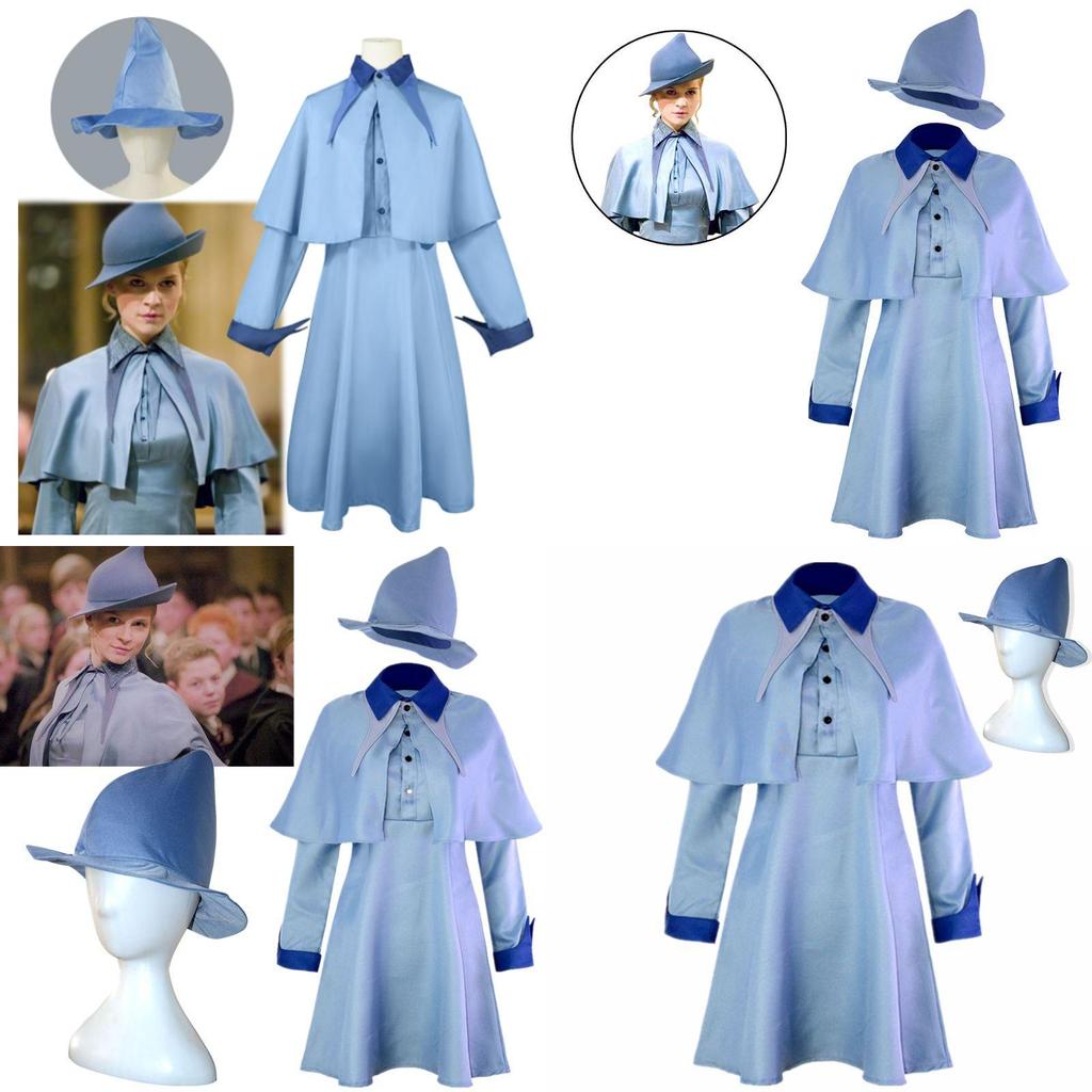 Harry Potter Škola Beauxbatons Uniforma Fleur Delacour Kostým Set Pro Cosplay