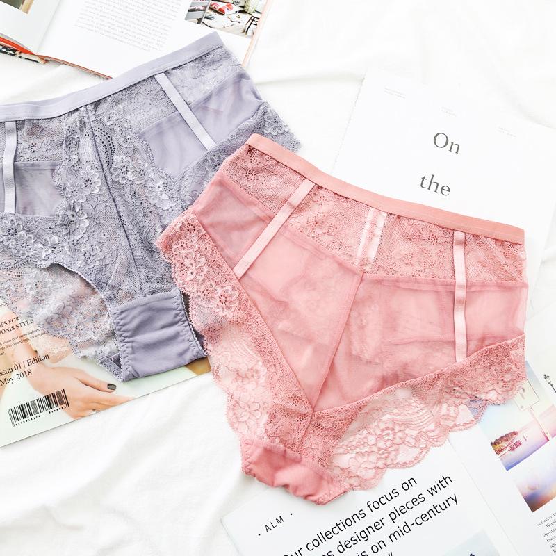 French Underwear Ultra-thin Lace Sexy Push Up Bra Set and Waist-High Panties Beauty Back Pack for Women Lingerie Plus Size D Cup
