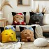 Funny Cartoon Alien Cat Cushion Cover Pillow Cover Decoration Room Home Sofa Living Office Car Nordic Simplicity