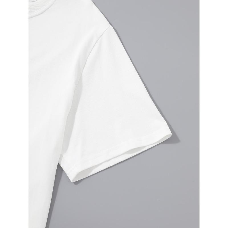 Men's Cotton Short Sleeve T-Shirt with Digital Print Casual Round Neck Tee - Soft Breathable Fabric Suitable for Casual Attire, Versatile