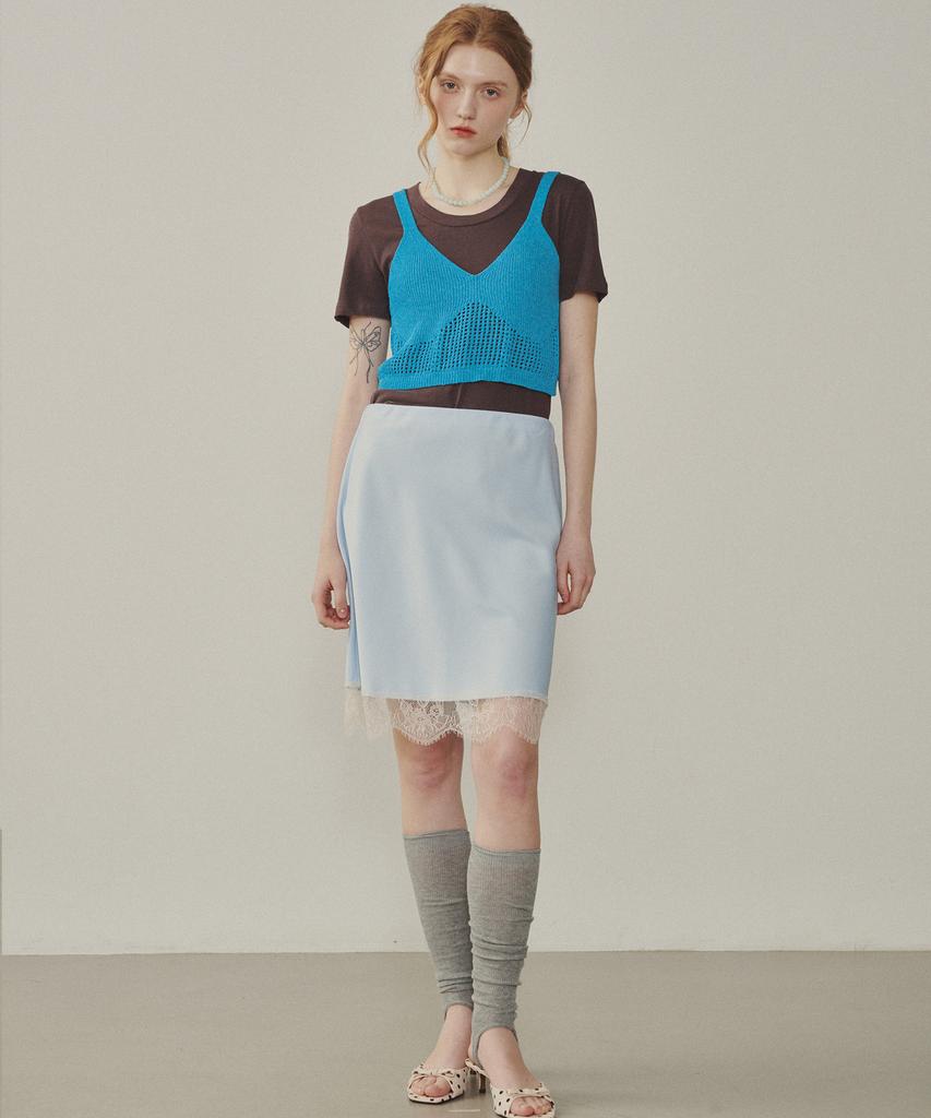 Melly And Rose Rose Lace Satin Skirt (314809)