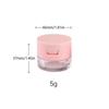 1 boîte à poudre portable 3G/5G, récipient vide pour poudre libre avec tamis, miroir, tamis cosmétique, pot en vrac, conteneur de maquillage de voyage